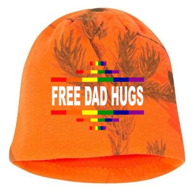 Free Dad Hugs LGBT Rainbow Pride Fathers Day Kati - Camo Knit Beanie