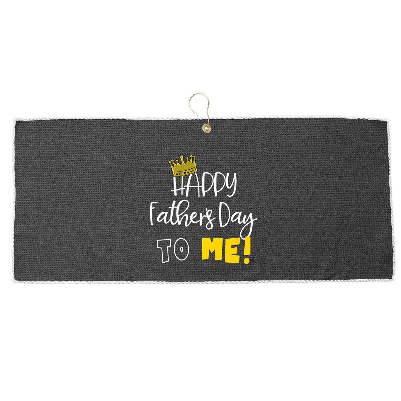 Funny DadS Happy FatherS Day To Me Large Microfiber Waffle Golf Towel