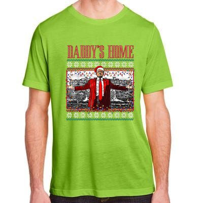 Funny DaddyS Home Trump Ugly Christmas Sweater Xmas Pajamas Adult ChromaSoft Performance T-Shirt