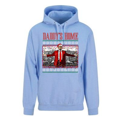 Funny DaddyS Home Trump Ugly Christmas Sweater Xmas Pajamas Unisex Surf Hoodie