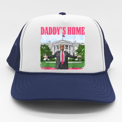 Funny Daddys Home Trump 2024 White House Comeback Trucker Hat