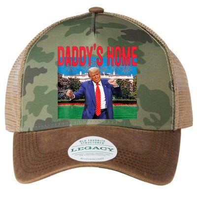 Funny Daddys Home Trump 2024 Take America Back 2024 Legacy Tie Dye Trucker Hat