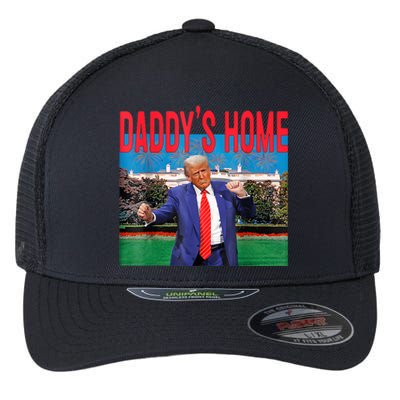 Funny Daddys Home Trump 2024 Take America Back 2024 Flexfit Unipanel Trucker Cap