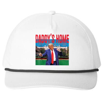 Funny Daddys Home Trump 2024 Take America Back 2024 Snapback Five-Panel Rope Hat