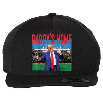 Funny Daddys Home Trump 2024 Take America Back 2024 Wool Snapback Cap