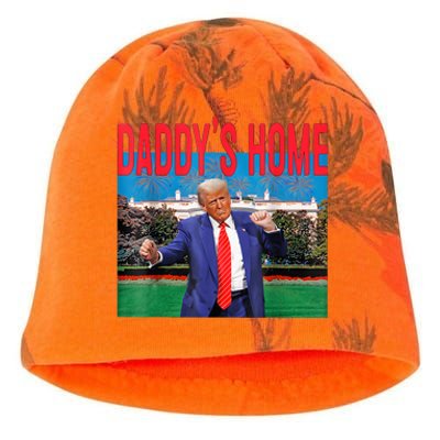 Funny Daddys Home Trump 2024 Take America Back 2024 Kati - Camo Knit Beanie