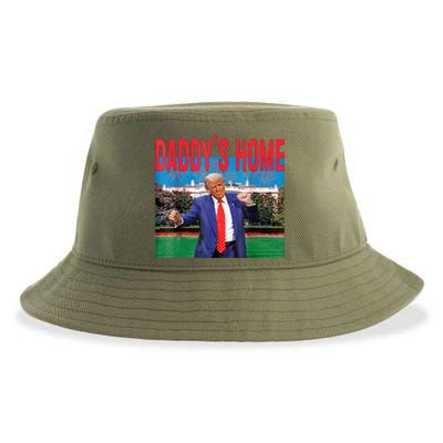 Funny Daddys Home Trump 2024 Take America Back 2024 Sustainable Bucket Hat