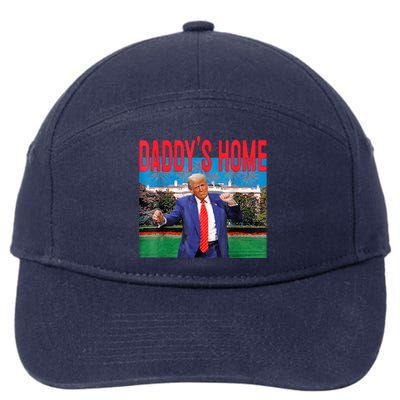 Funny Daddys Home Trump 2024 Take America Back 2024 7-Panel Snapback Hat