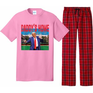 Funny Daddys Home Trump 2024 Take America Back 2024 Pajama Set