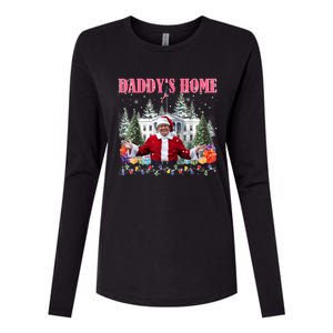 Funny Daddys Home Trump 2024 Take America Back 2024 Womens Cotton Relaxed Long Sleeve T-Shirt