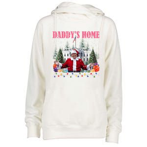 Funny Daddys Home Trump 2024 Take America Back 2024 Womens Funnel Neck Pullover Hood