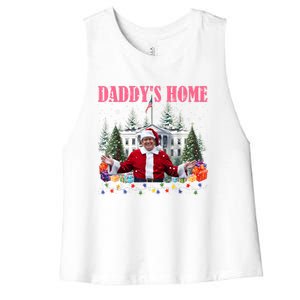 Funny Daddys Home Trump 2024 Take America Back 2024 Women's Racerback Cropped Tank