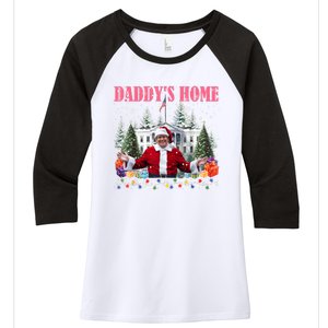 Funny Daddys Home Trump 2024 Take America Back 2024 Women's Tri-Blend 3/4-Sleeve Raglan Shirt