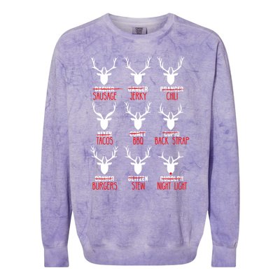 Funny Deer Hunting All of Santa's Reindeer Colorblast Crewneck Sweatshirt