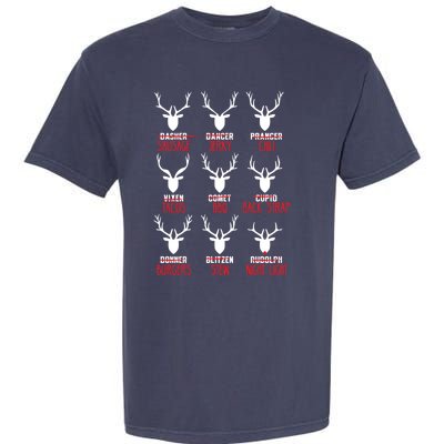 Funny Deer Hunting All of Santa's Reindeer Garment-Dyed Heavyweight T-Shirt