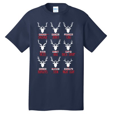 Funny Deer Hunting All of Santa's Reindeer Tall T-Shirt