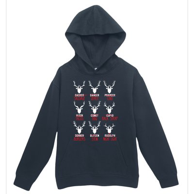 Funny Deer Hunting All of Santa's Reindeer Urban Pullover Hoodie