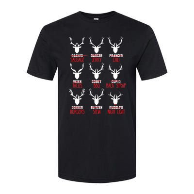 Funny Deer Hunting All of Santa's Reindeer Softstyle CVC T-Shirt