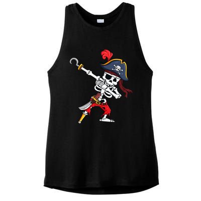 Funny Dab Halloween Dabbing Pirate Skeleton Gift Ladies PosiCharge Tri-Blend Wicking Tank