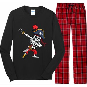 Funny Dab Halloween Dabbing Pirate Skeleton Gift Long Sleeve Pajama Set