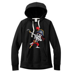 Funny Dab Halloween Dabbing Pirate Skeleton Gift Women's Fleece Hoodie