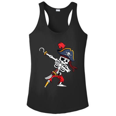 Funny Dab Halloween Dabbing Pirate Skeleton Gift Ladies PosiCharge Competitor Racerback Tank