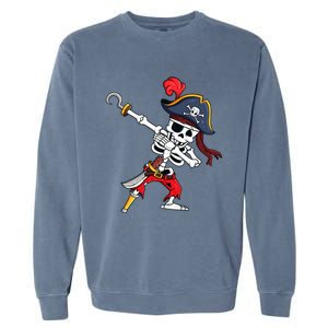 Funny Dab Halloween Dabbing Pirate Skeleton Gift Garment-Dyed Sweatshirt