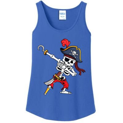 Funny Dab Halloween Dabbing Pirate Skeleton Gift Ladies Essential Tank