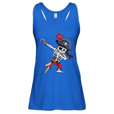 Funny Dab Halloween Dabbing Pirate Skeleton Gift Ladies Essential Flowy Tank