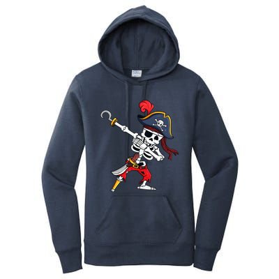 Funny Dab Halloween Dabbing Pirate Skeleton Gift Women's Pullover Hoodie