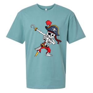 Funny Dab Halloween Dabbing Pirate Skeleton Gift Sueded Cloud Jersey T-Shirt