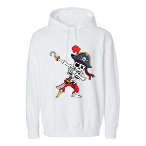 Funny Dab Halloween Dabbing Pirate Skeleton Gift Garment-Dyed Fleece Hoodie