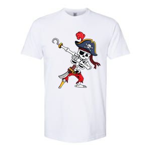 Funny Dab Halloween Dabbing Pirate Skeleton Gift Softstyle CVC T-Shirt