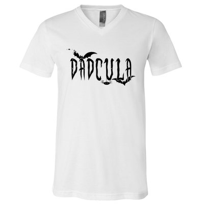 Funny Dadcula Halloween V-Neck T-Shirt