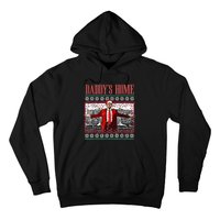 Funny DaddyS Home Trump Ugly Christmas Sweater Xmas Pajamas Hoodie