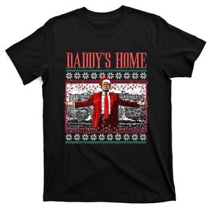 Funny DaddyS Home Trump Ugly Christmas Sweater Xmas Pajamas T-Shirt