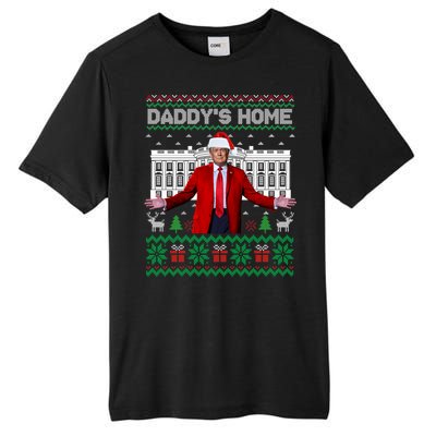 Funny DaddyS Home Trump Ugly Christmas Xmas Pajamas Cool Gift Tall Fusion ChromaSoft Performance T-Shirt