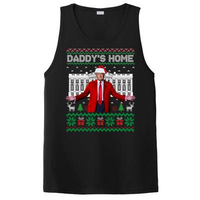 Funny DaddyS Home Trump Ugly Christmas Xmas Pajamas Cool Gift PosiCharge Competitor Tank