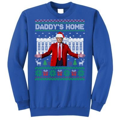 Funny DaddyS Home Trump Ugly Christmas Xmas Pajamas Cool Gift Sweatshirt