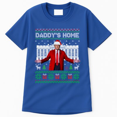 Funny DaddyS Home Trump Ugly Christmas Xmas Pajamas Cool Gift Tall T-Shirt