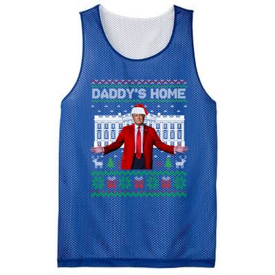 Funny DaddyS Home Trump Ugly Christmas Xmas Pajamas Cool Gift Mesh Reversible Basketball Jersey Tank