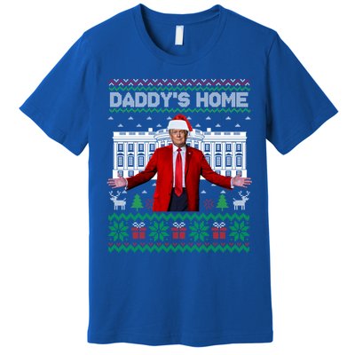 Funny DaddyS Home Trump Ugly Christmas Xmas Pajamas Cool Gift Premium T-Shirt