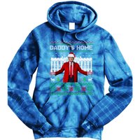 Funny DaddyS Home Trump Ugly Christmas Xmas Pajamas Cool Gift Tie Dye Hoodie