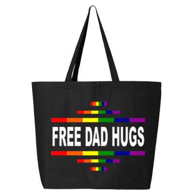 Free Dad Hugs LGBT Rainbow Pride Fathers Day Gift 25L Jumbo Tote