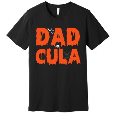 Funny Dadcula Halloween Dad Dracula Costume Momster Matching Premium T-Shirt