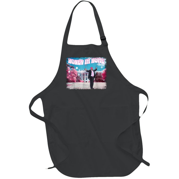 Funny DaddyS Home Trump Pink 2024 Take America Back 2024 Full-Length Apron With Pockets