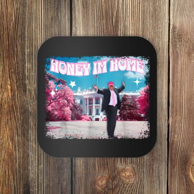 Funny DaddyS Home Trump Pink 2024 Take America Back 2024 Coaster