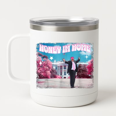 Funny DaddyS Home Trump Pink 2024 Take America Back 2024 12 oz Stainless Steel Tumbler Cup