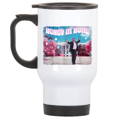 Funny DaddyS Home Trump Pink 2024 Take America Back 2024 Stainless Steel Travel Mug