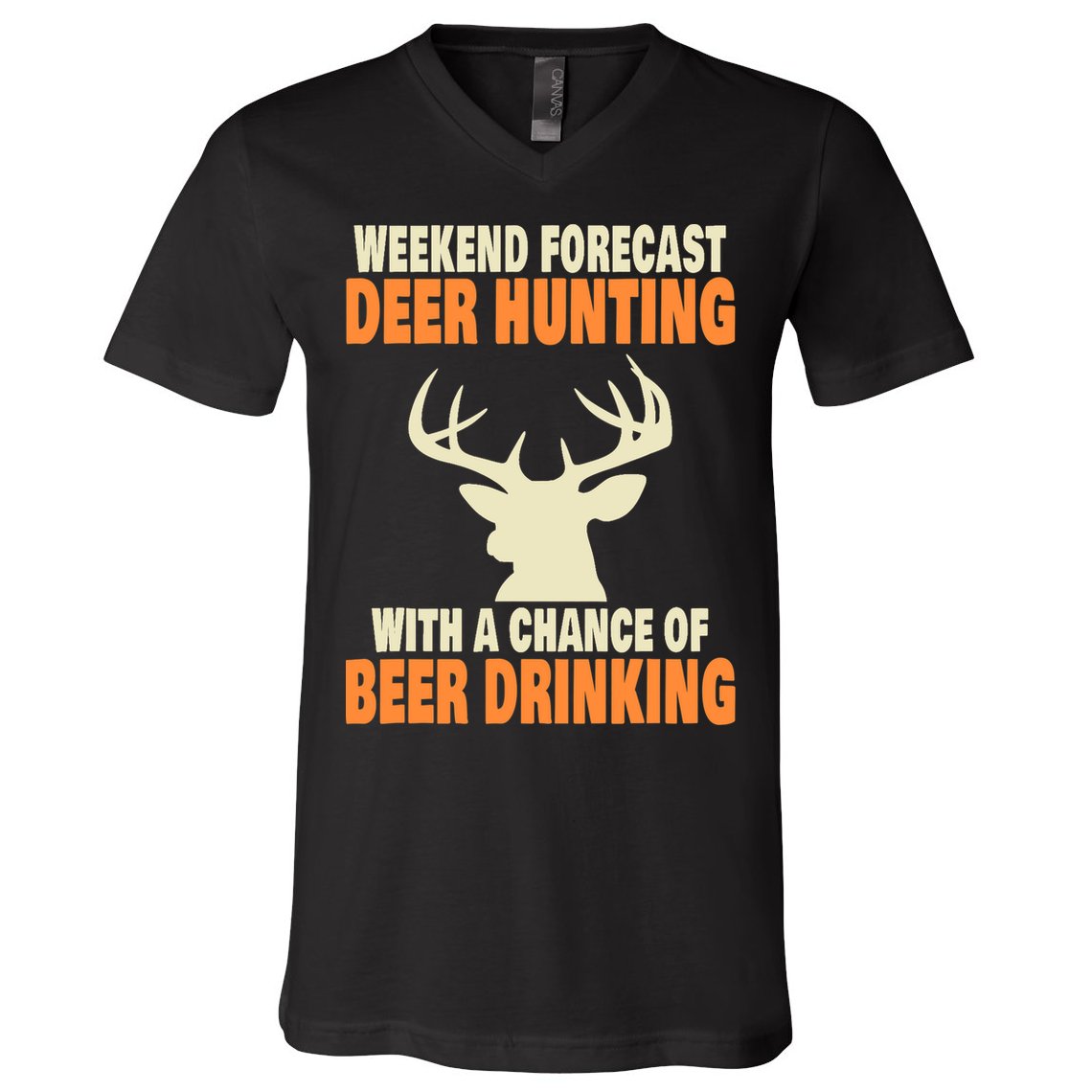Funny Deer Hunting V-Neck T-Shirt